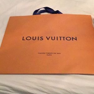 Large authentic lv bag and box and ribbon